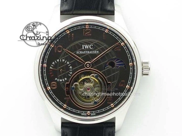 MIROTIME 0301 Portuguese Chrono RG IW371415 ZF 1:1 Best Edition Black Dial On Black Leather Strap A79350 (Slim Movement) FashionForward 7264